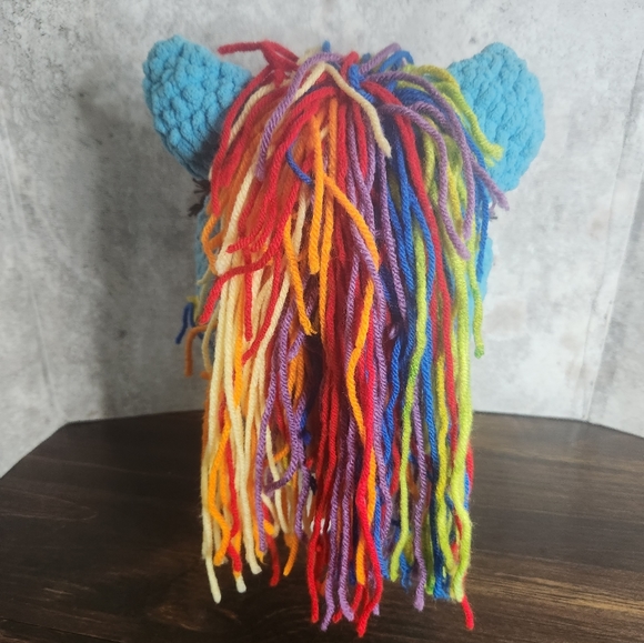 Hand made Crochet Pony My Little Pony Rainbow hat. Adult size - Picture 4 of 9
